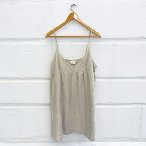 Wilfred Organic Linen Lover Mini Babydoll Dress- V-neck Size Large